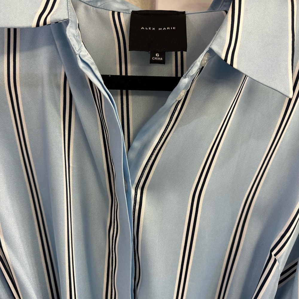 Alex Marie Midi Silk Shirt Dress